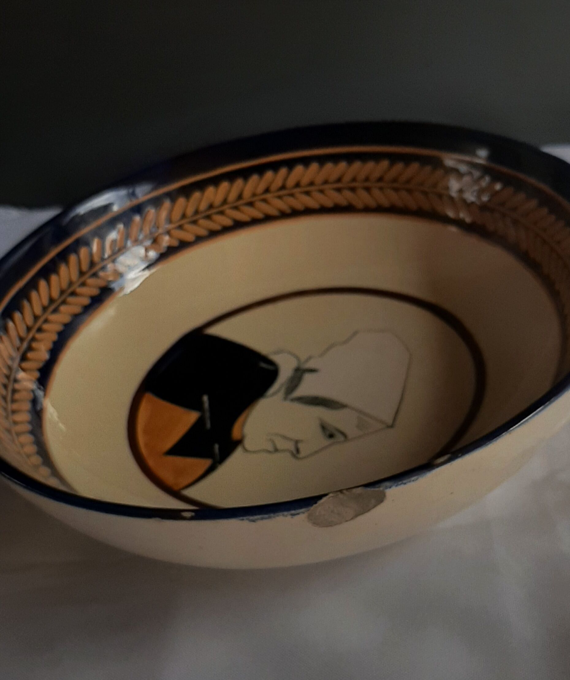 Henriot Quimper salad bowl Breton bust