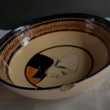 Henriot Quimper salad bowl, Breton bust