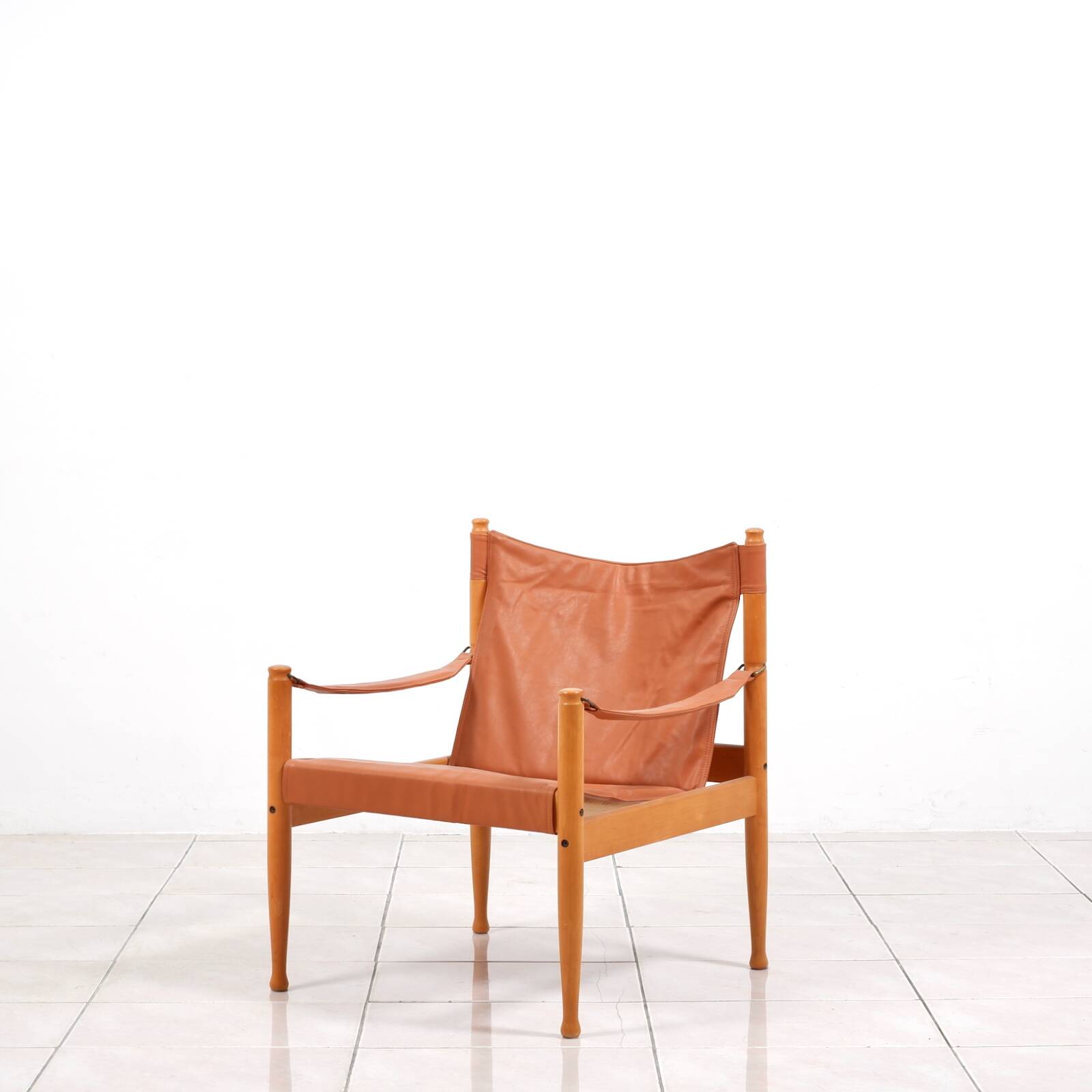 Safari leather lounge chair by Erik Worts for Niels Eilersen