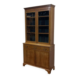 English two-piece mahogany bookcase from the 1950s