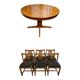 Ensemble table baumann et 6 chaises en orme, années 1970