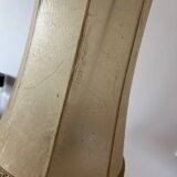 Vintage table lamp, front light, rice paper, pewter base, signed