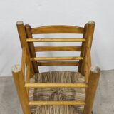 Pair of rustic chairs in solid ash