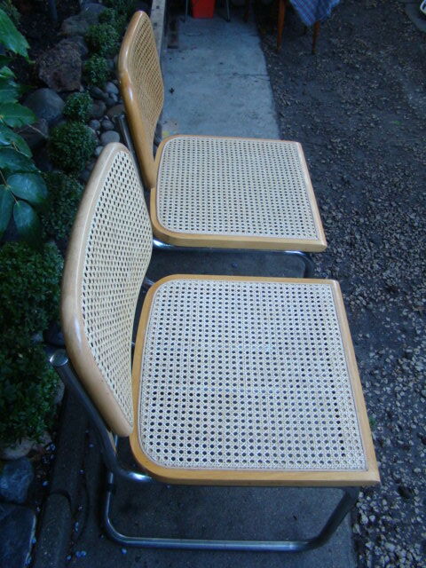 Pair of chairs Cesca B32 Marcel Breuer