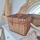 Vintage wicker suitcase