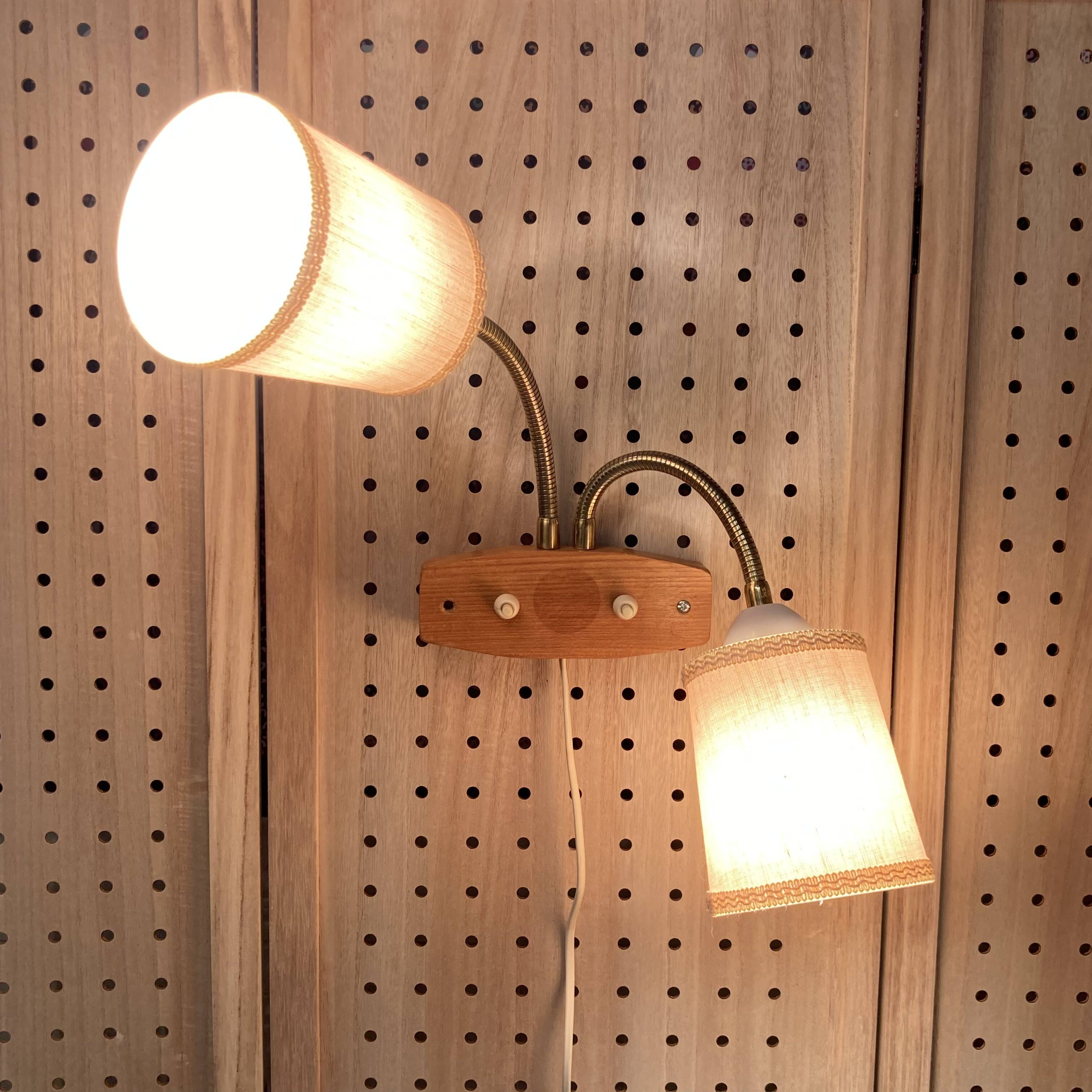 LARGE DOUBLE WALL LIGHT "1950 DESIGN".
