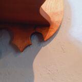 Pair of shelves late nineteenth century in solid walnut style Gothic