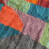 Moroccan Berber carpet Boujaad with colorful flats 285x188cm