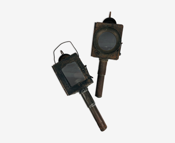 Lampes de fiacre en fer XIXème