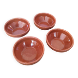 4 glazed terracotta bowls