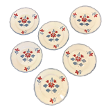 6 faience dessert plates Manufacture de Salins