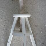 Wooden white screw stool
