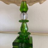 Art Deco Emerald Crystal Lamp