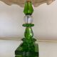 Lampe cristal émeraude Art Déco