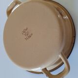 Egg dish in steel enamelled decorations Vintage