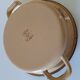 Egg dish in steel enamelled decorations Vintage