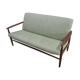 Danish teak 2 seat sofa green upholstery