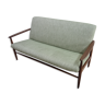 Danish teak 2 seat sofa green upholstery