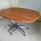 Dining table by Giancarlo Piretti for Castelli in terracotta travertine