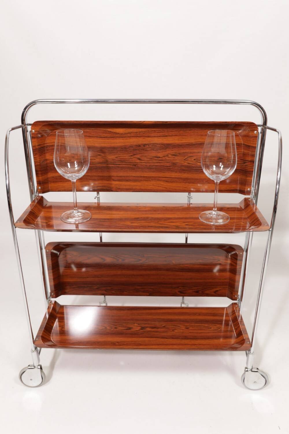 Bauhaus roll bar table chrome 1960 mid century modern design