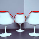 Tulip chair – swivel armchair red, by Eero Saarinen for Knoll International, Italy, 1960s