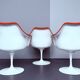Tulip chair – swivel armchair red, by Eero Saarinen for Knoll International, Italy, 1960s