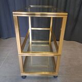 Pierre Vandel serving trolley in gold aluminum