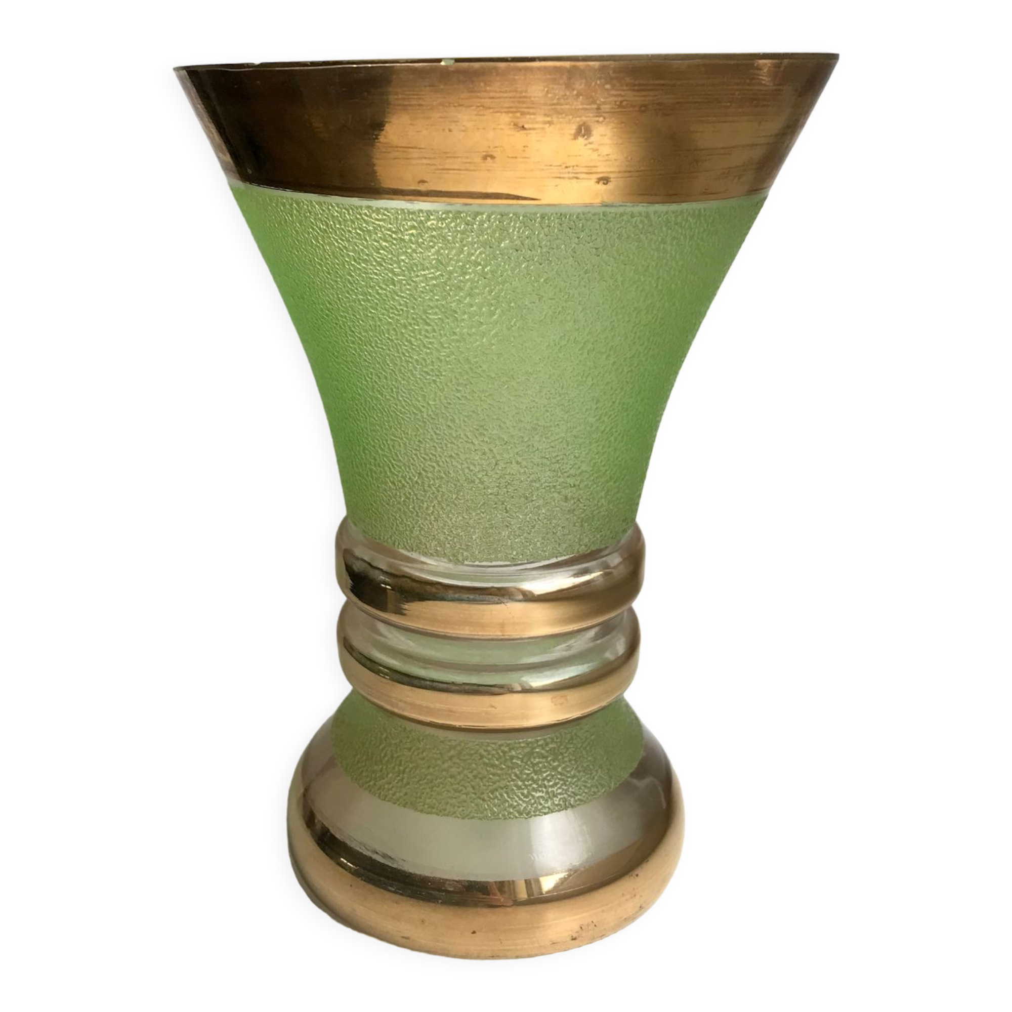 Green granita vase 60s