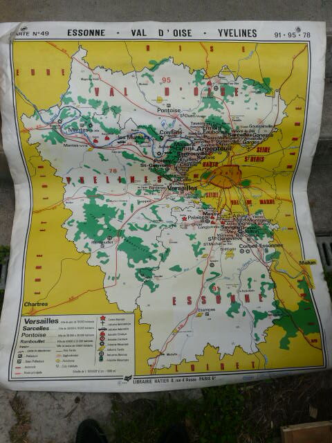 School poster N°49 Hatier 1969 Paris and suburbs