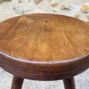 Vintage "Berger" stool, tall, in ash, Charlotte Perriand, 1950s