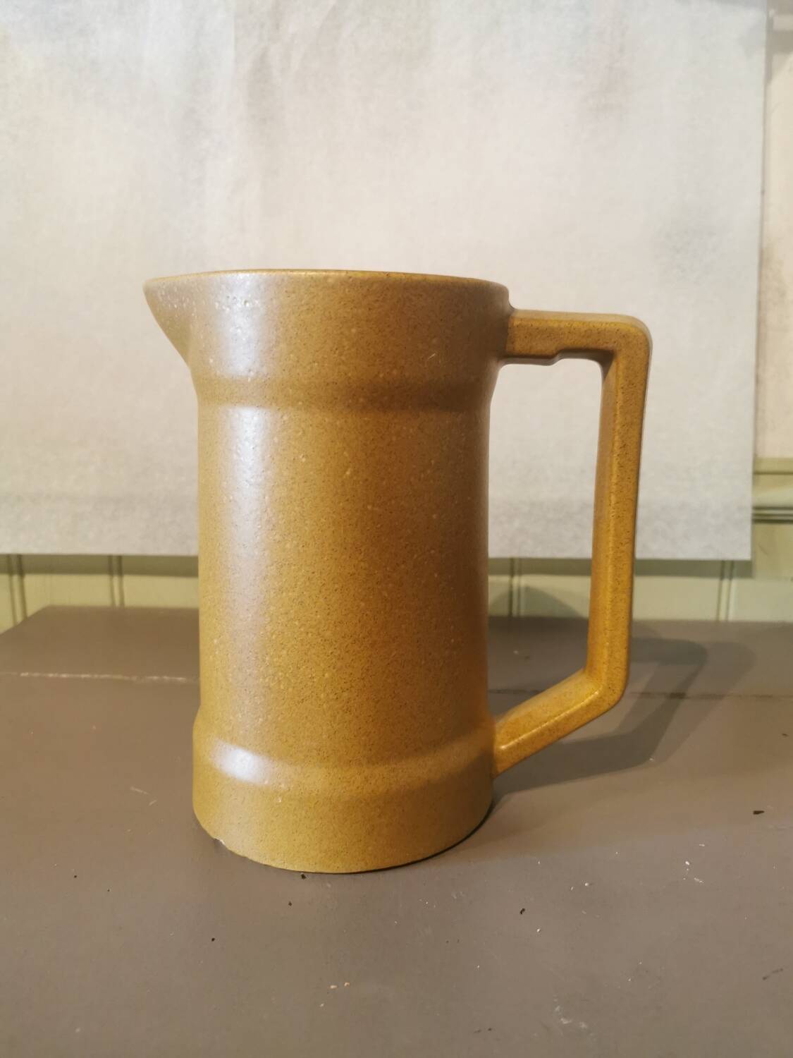 Vintage pitcher Sarreguemines 70s Stoneware