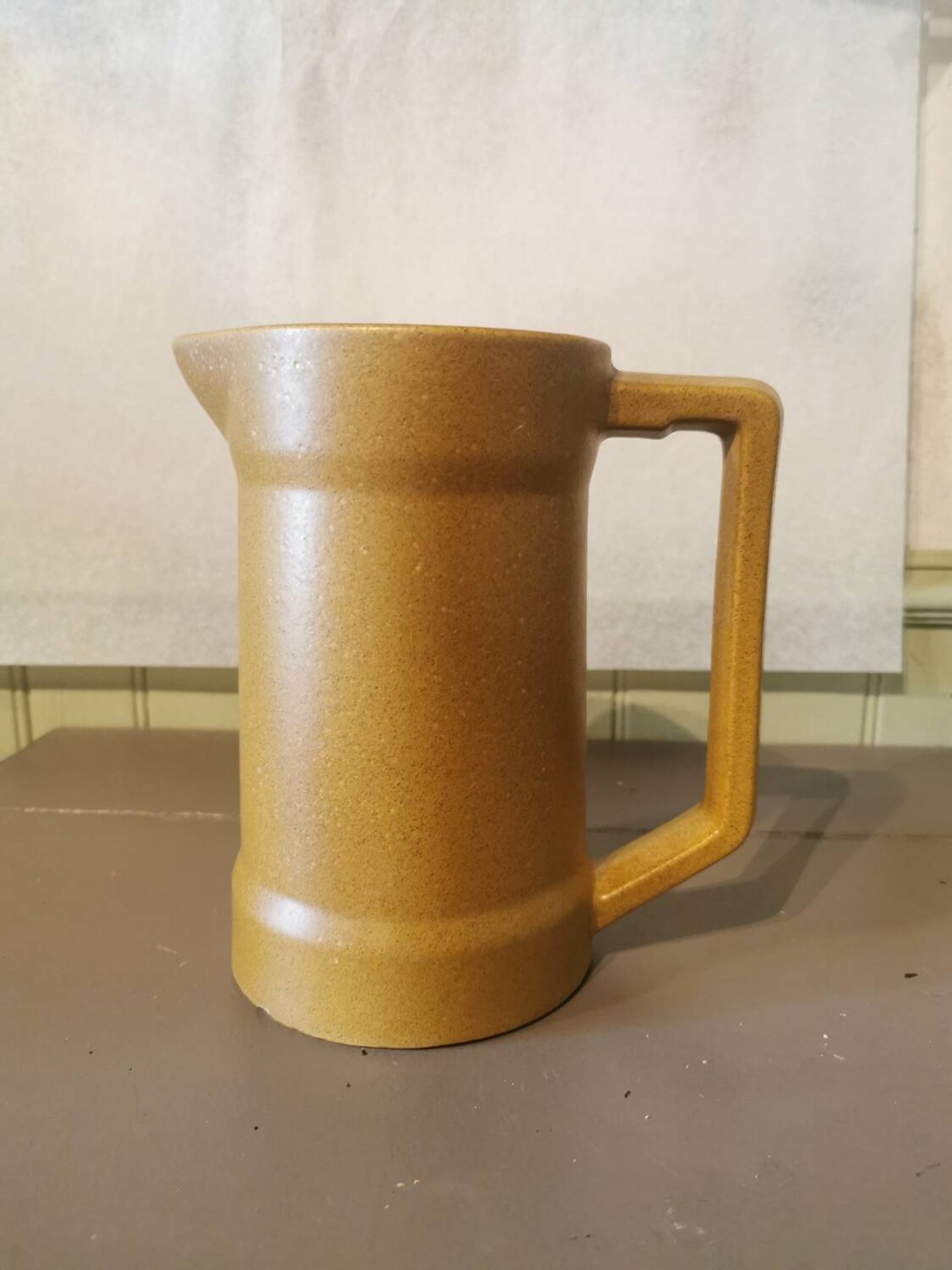 Vintage pitcher Sarreguemines 70s Stoneware