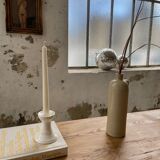 Vintage white ceramic candlestick