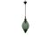 Suspension lumineuse en verre de Murano vert