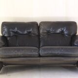 Coronado Brown Leather Sofa, Afra & Tobia Scarpa for B&B Italia