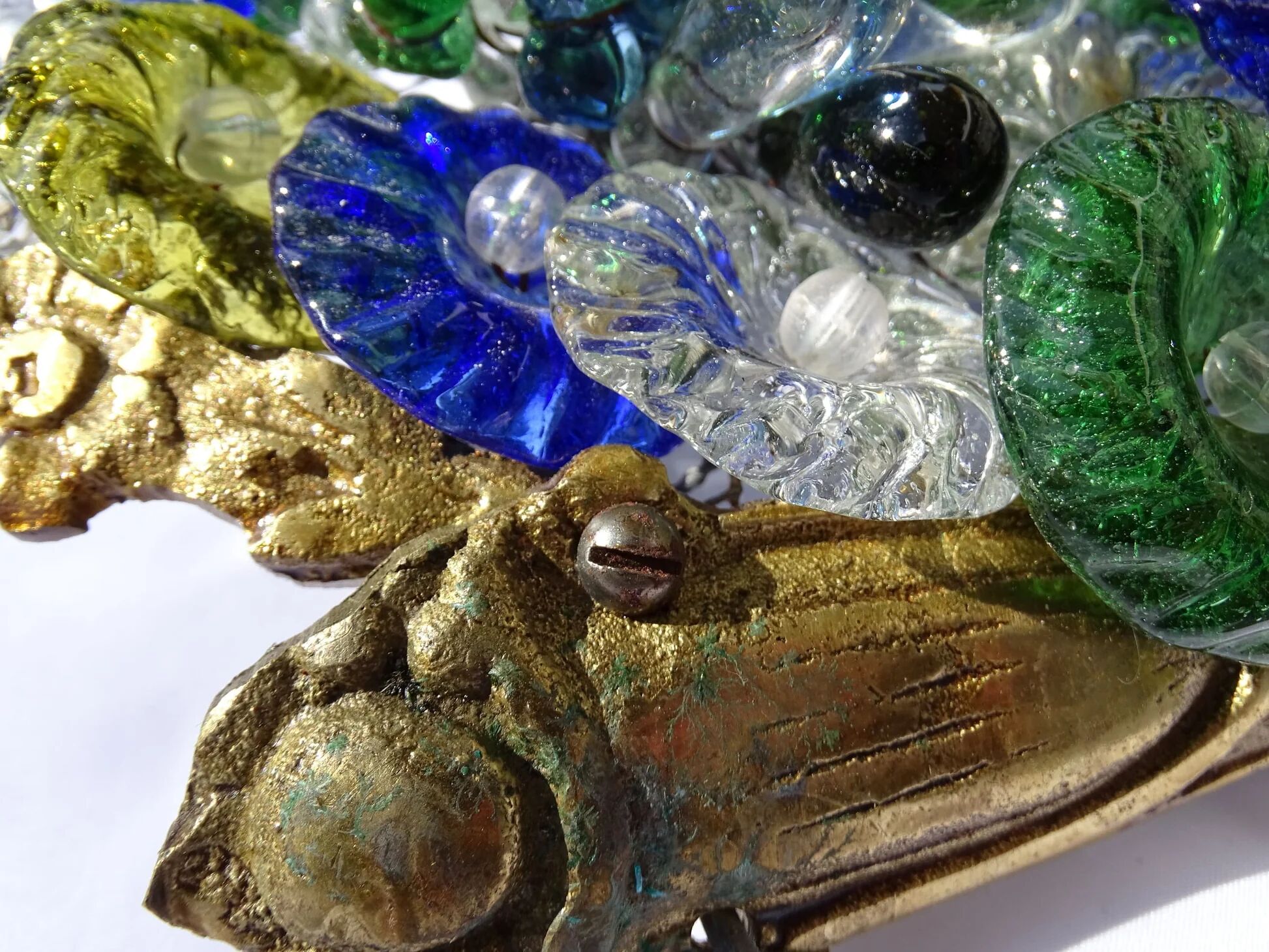 Appliques murales vintage italiennes en verre de Murano, lot de quatre