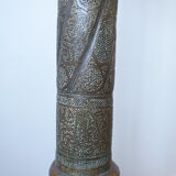 Very large floor lamp of mosqué in openwork brass decorated with calligraphy decoration in Tuluth
