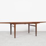 Midcentury rectangular extendable dining table in teak by Johannes Andersen for Uldum 1960s