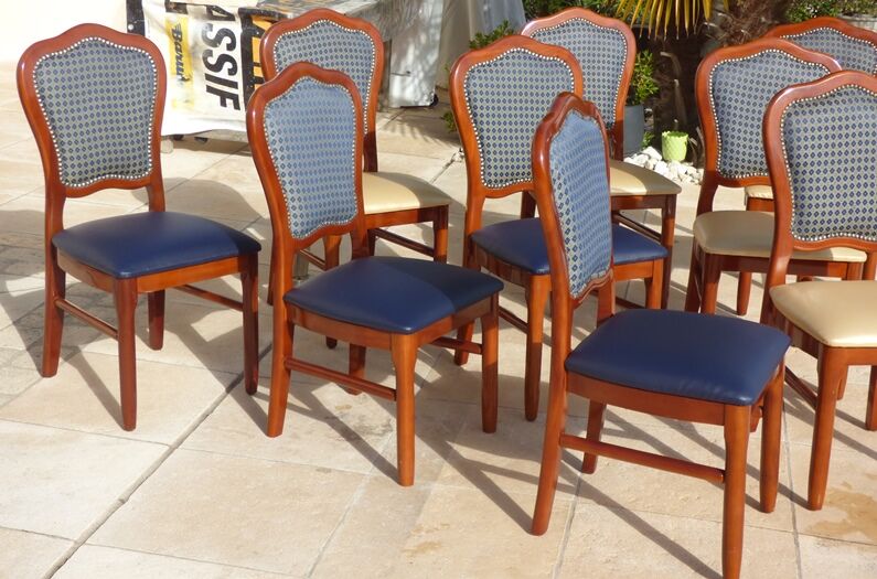 9 merisier solid wood style high chairs variegated