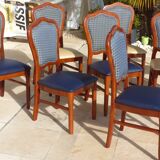 9 merisier solid wood style high chairs variegated