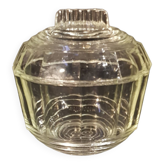 Art Deco glass sugar bowl