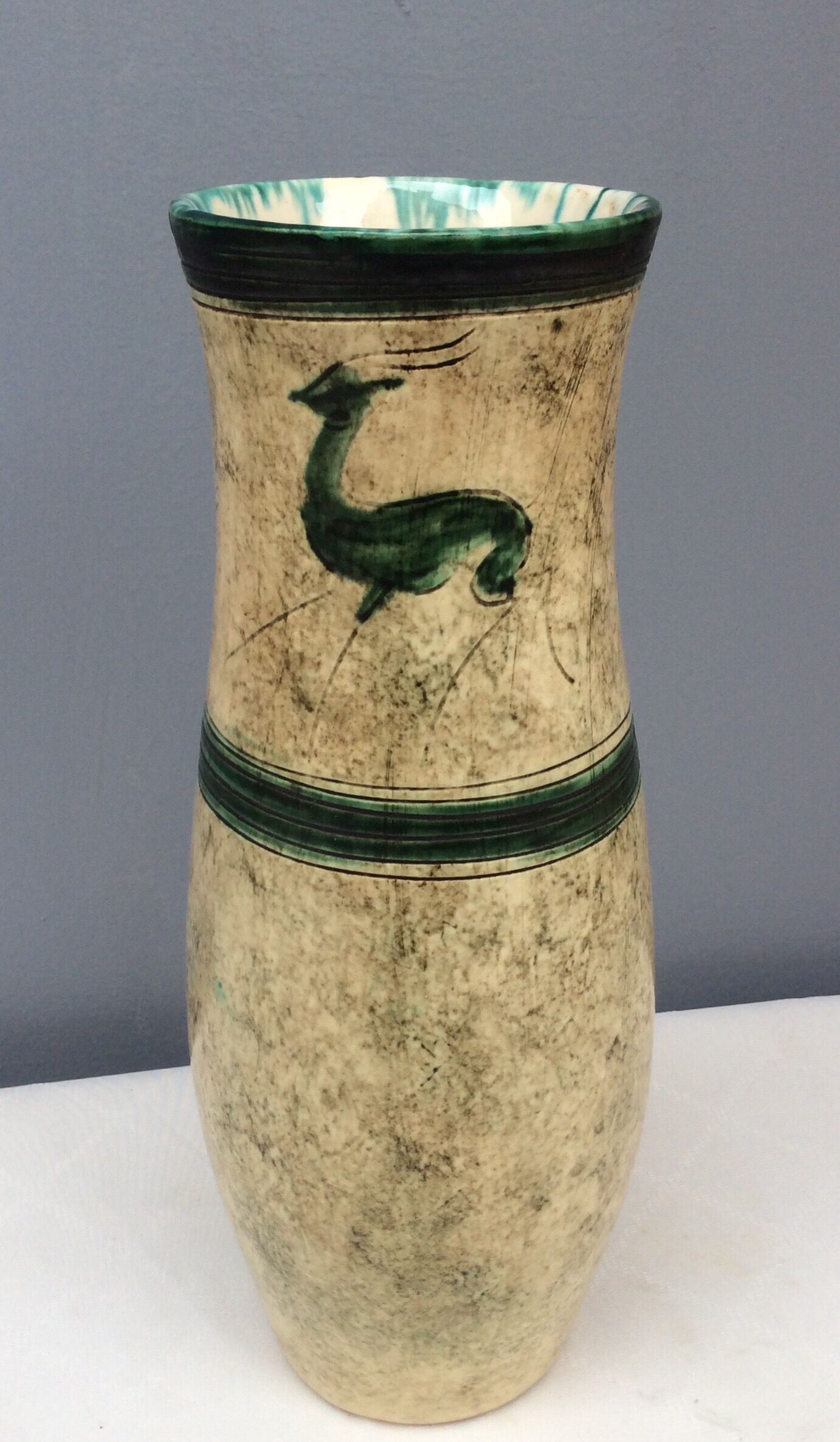 Ceramic vase signed “Joal”, 50s/60s