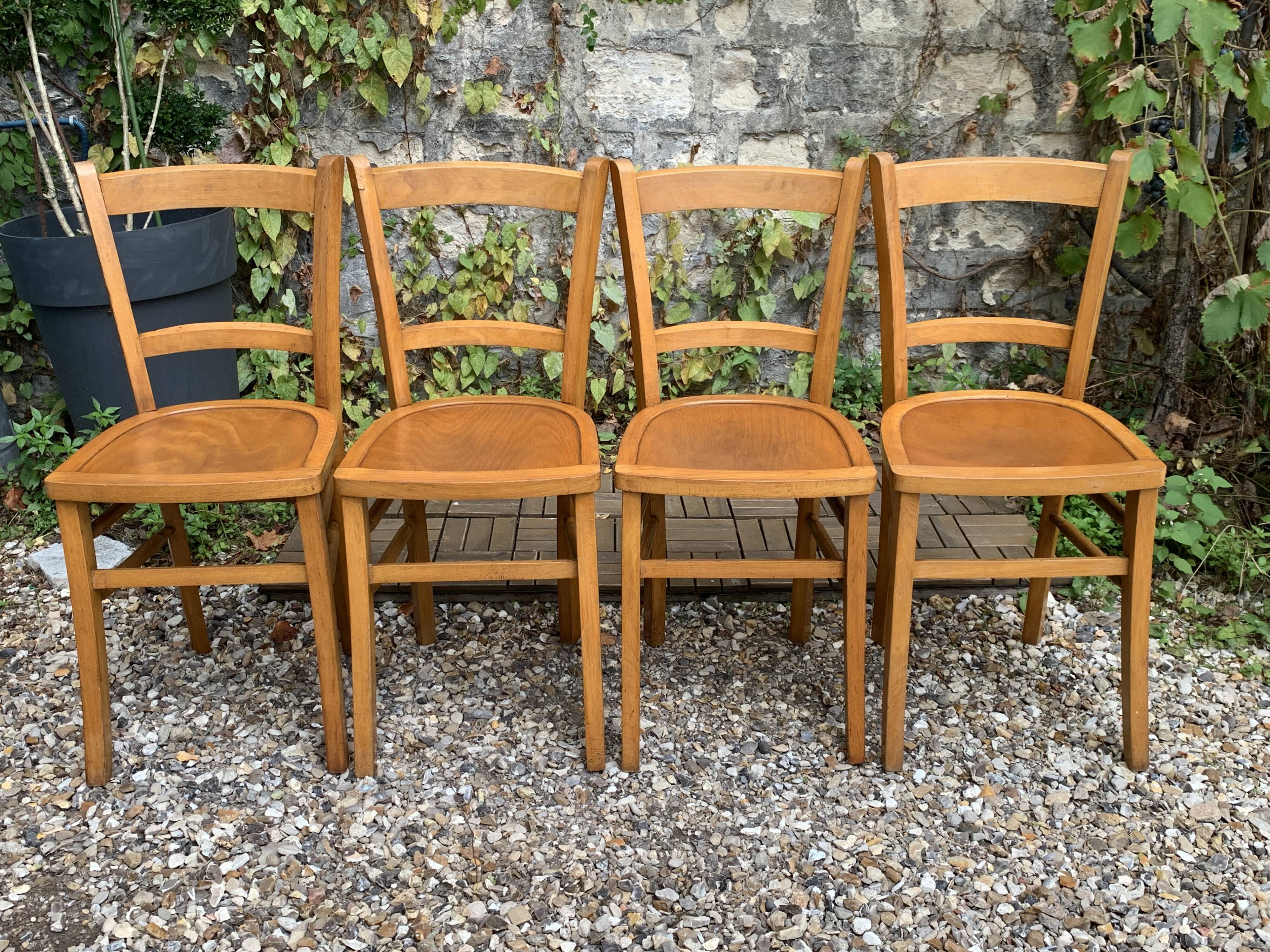 4 vintage Luterma bistro chairs 1940
