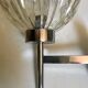 Chrome and vintage glass sconce