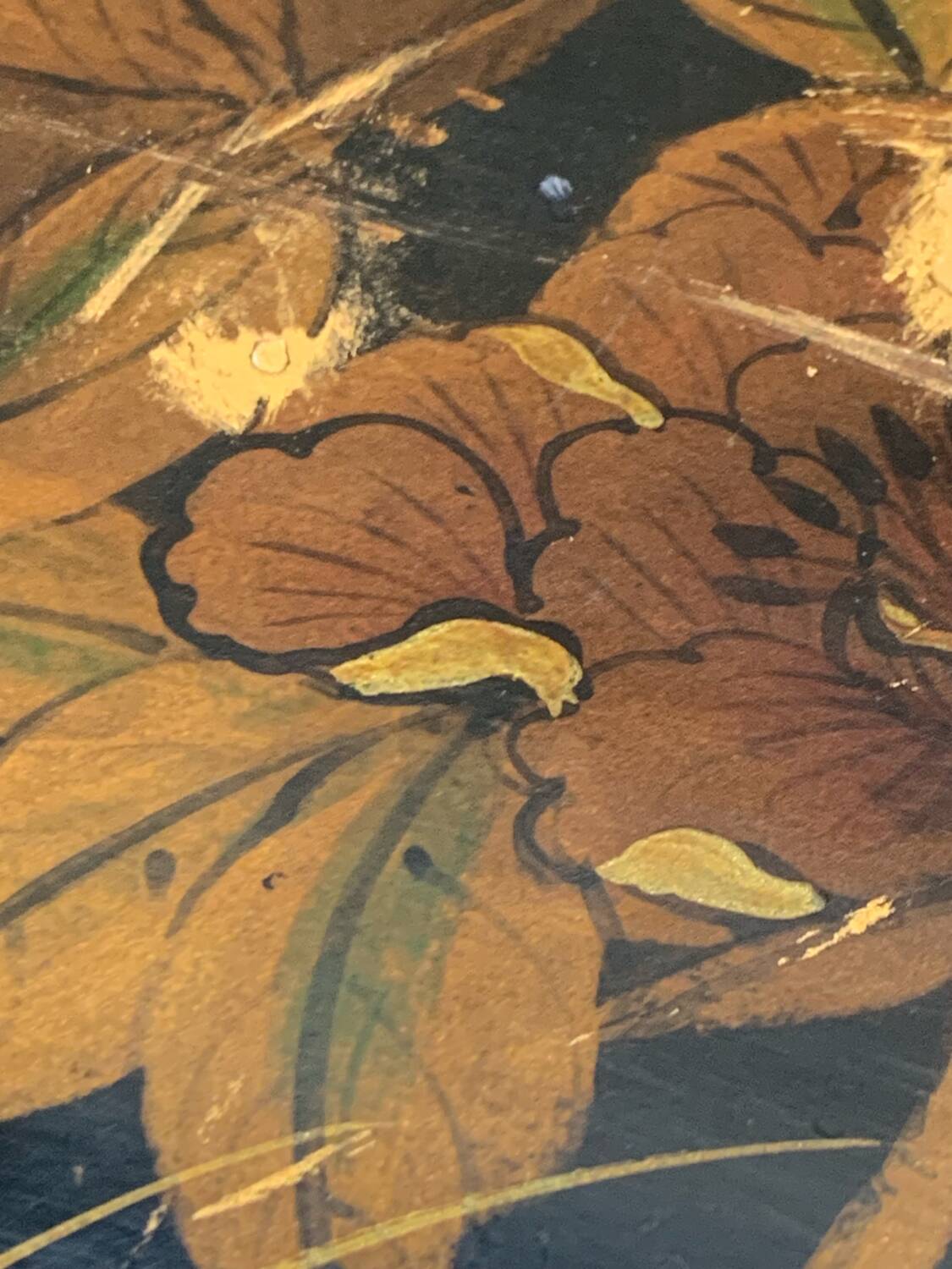 Vintage Japanese-style coffee table in painted lacquered wood
