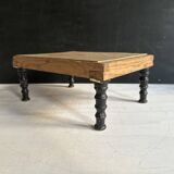 Napoleon III footrest in blackened wood, 19th century