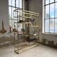 Brass shelf 1970 Belgo Chrom regency