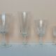 Service 24 pieces vintage foot glasses 70s