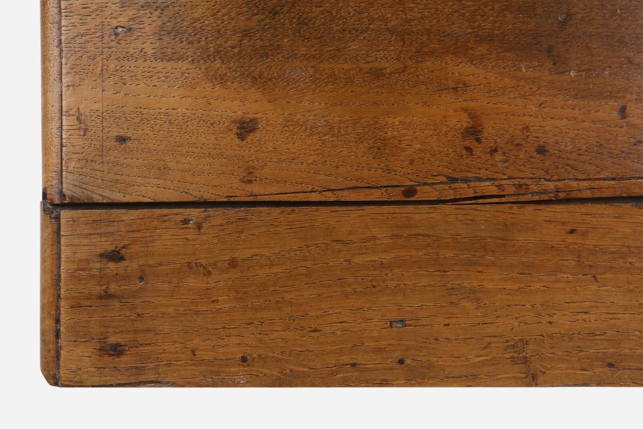 Charming wooden rustic church stool, France ca. 1900