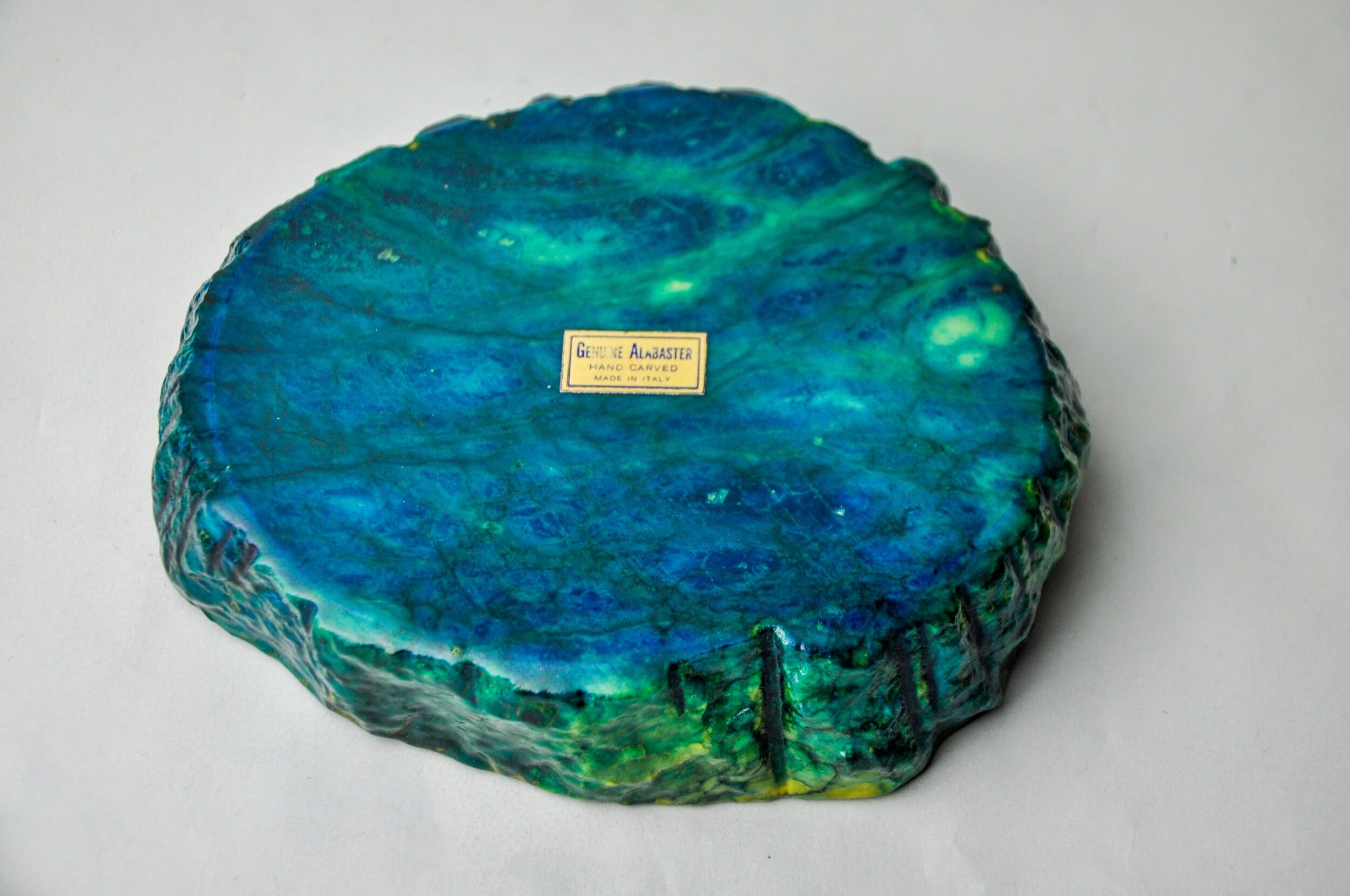 Cendrier en albâtre turquoise par Romano Bianchi, Italie, 1970